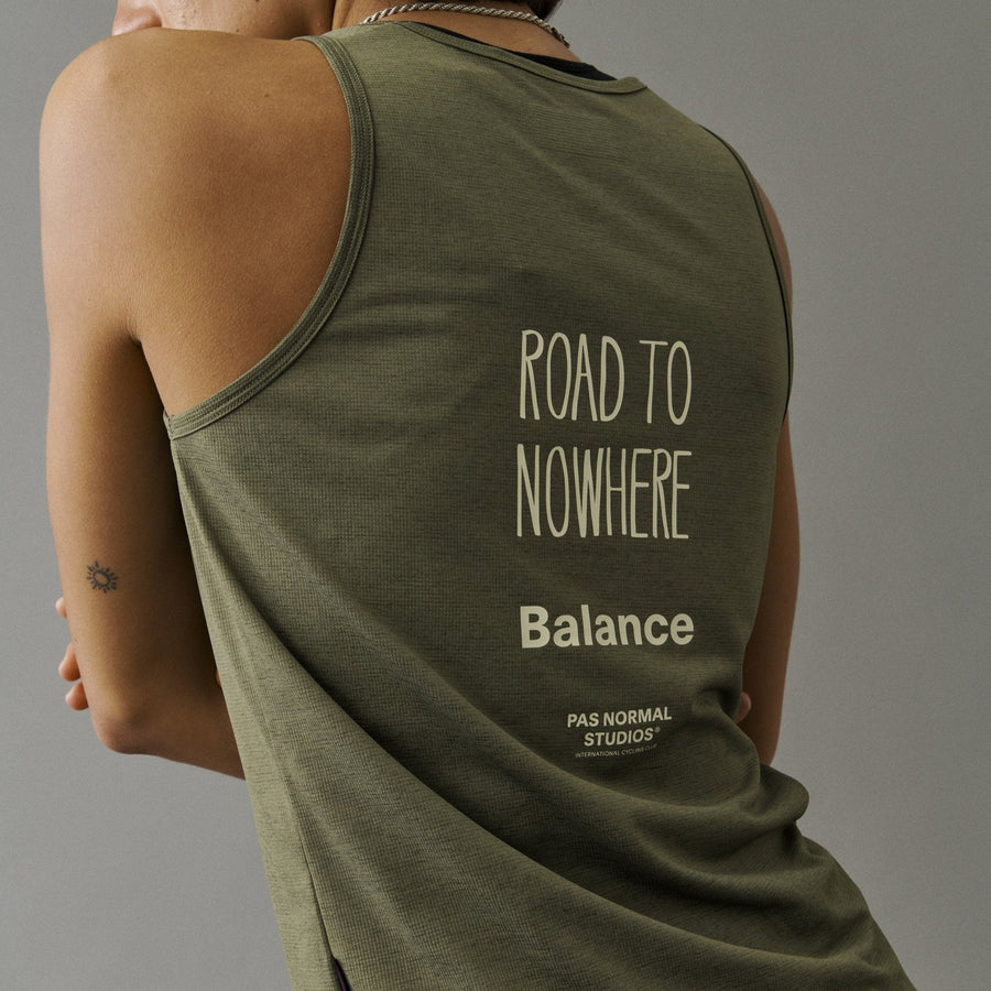 Pas Normal Studios Women's Balance Sleeveless Top - Olive Grey
