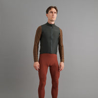 Pas Normal Studios Mechanism Thermal langærmet trøje til mænd - Dark Olive / Army Brown