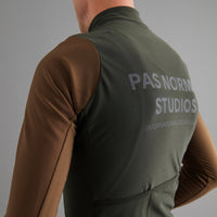 Pas Normal Studios Mechanism Thermal langærmet trøje til mænd - Dark Olive / Army Brown