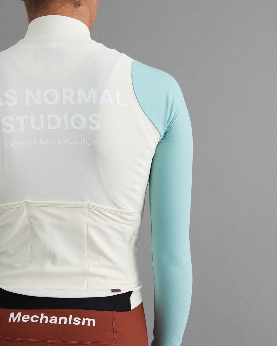 Pas Normal Studios Women's Mechanism Long Sleeve Jersey - Off-White / Light Teal