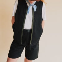 Pas Normal Studios Off Race Cotton Twill Vest - Black