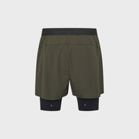 Pas Normal Studios Balance 2-in-1 Shorts til mænd - Dark Olive