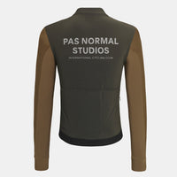 Pas Normal Studios Mechanism Thermal langærmet trøje til mænd - Dark Olive / Army Brown