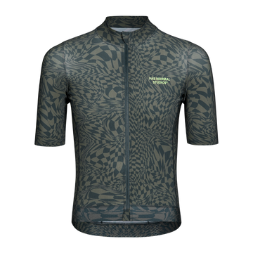 Pas Normal Studios Men's Essential Jersey - Check Olive Green