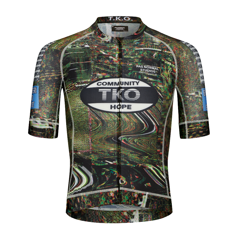 廃盤 Pas Normal Studios T.K.O. Jersey T.K.O. Men's Mechanism Jersey - Human Error Green – Cranks & Coffee