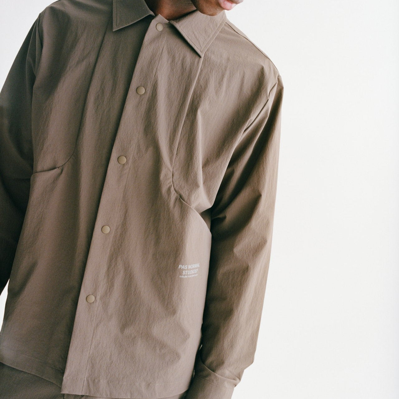 Pas Normal Studios Off Race Tech Overshirt - Ash Brown