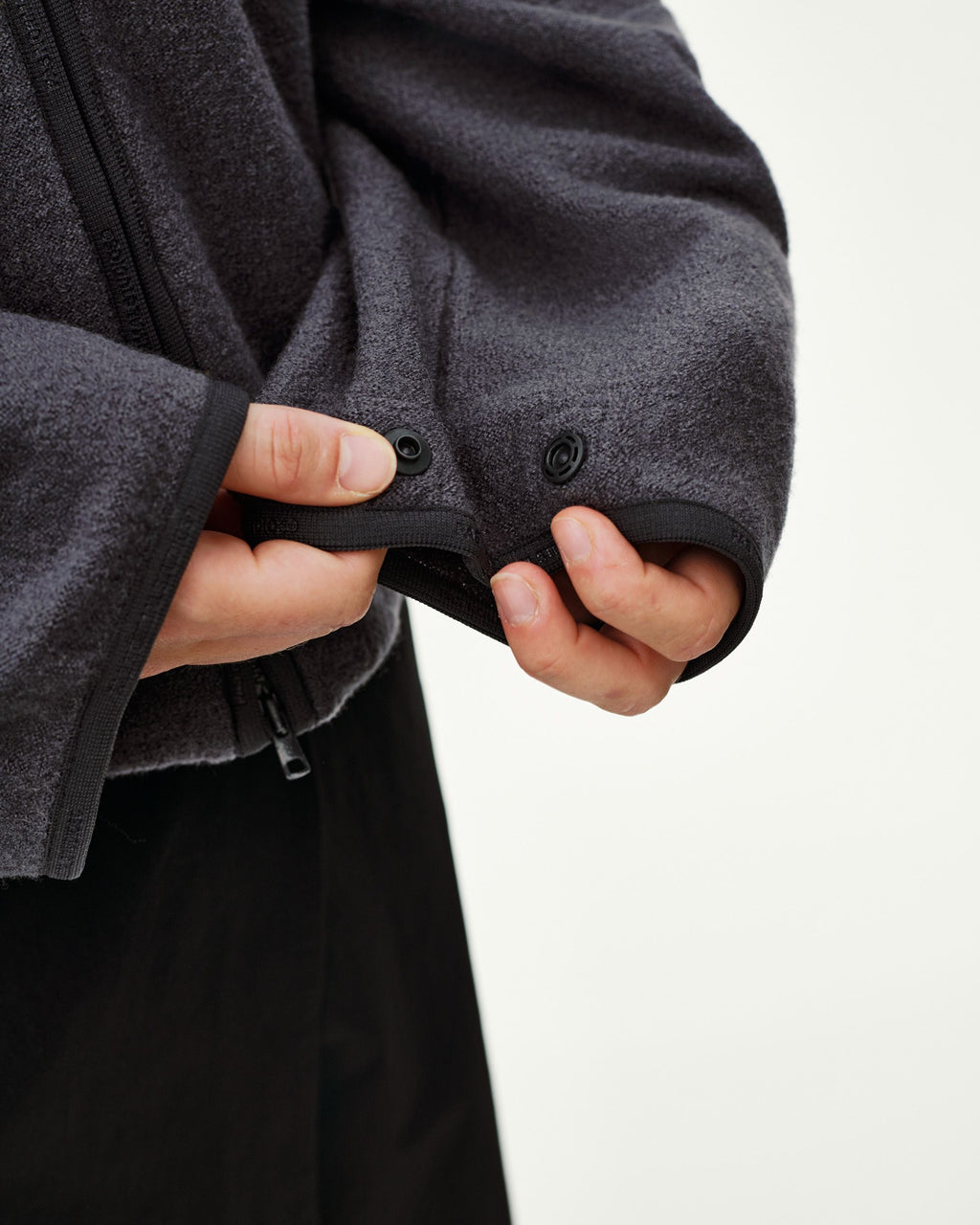 Womens Off-Race Boiled Wool Jacket - Steel