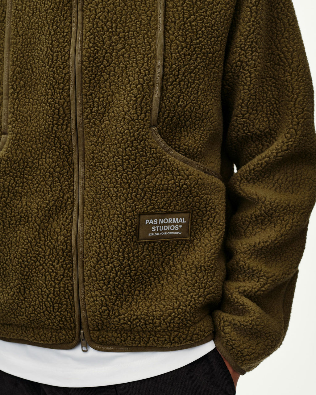 Off-Race Pile Fleece Jacket - Deep Olive