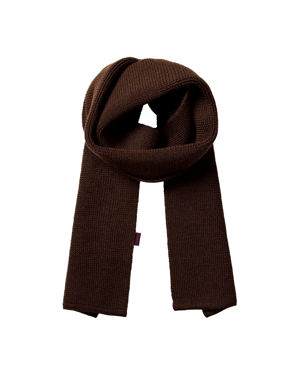 Off-Race Knit Scarf - Light Brown