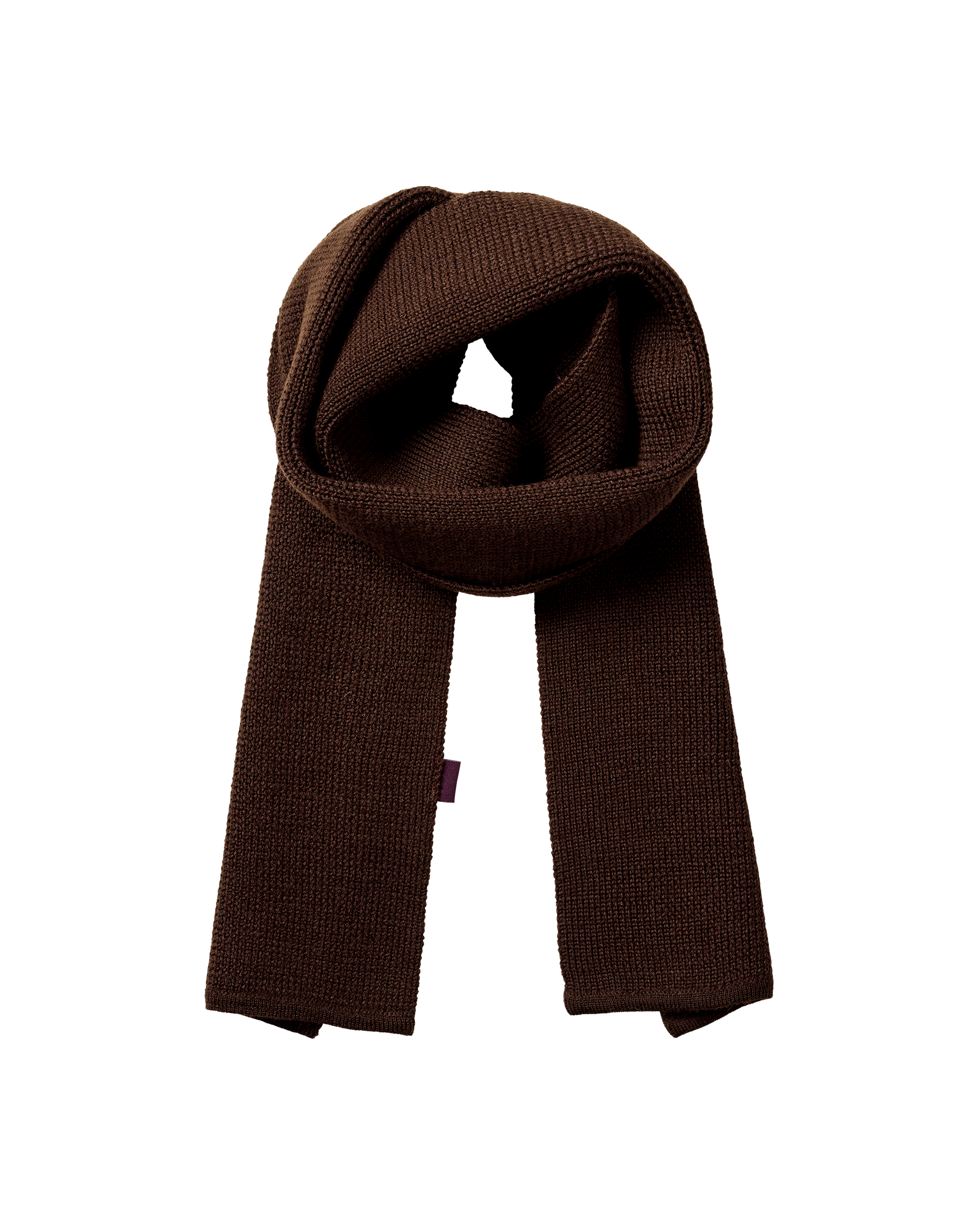 Off-Race Knit Scarf - Light Brown