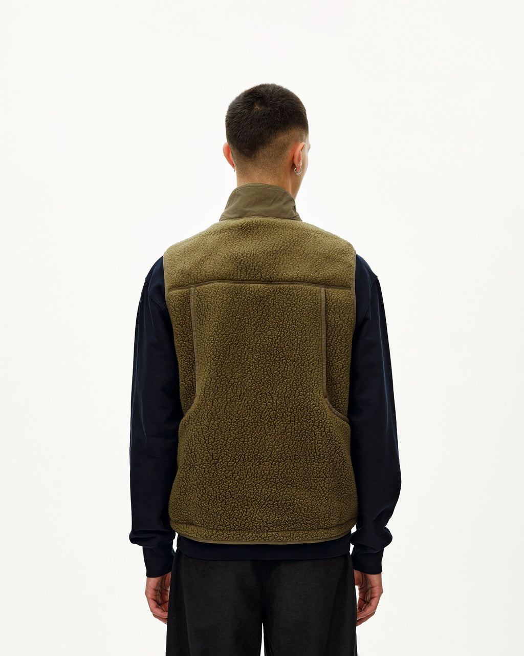 Off-Race Pile Fleece Vest - Deep Olive