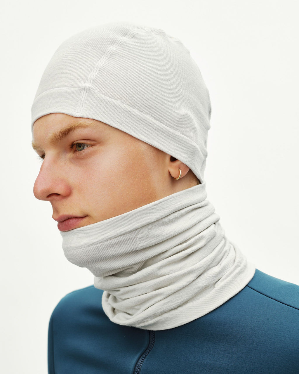 Logo Merino Knit Beanie - Misty Grey