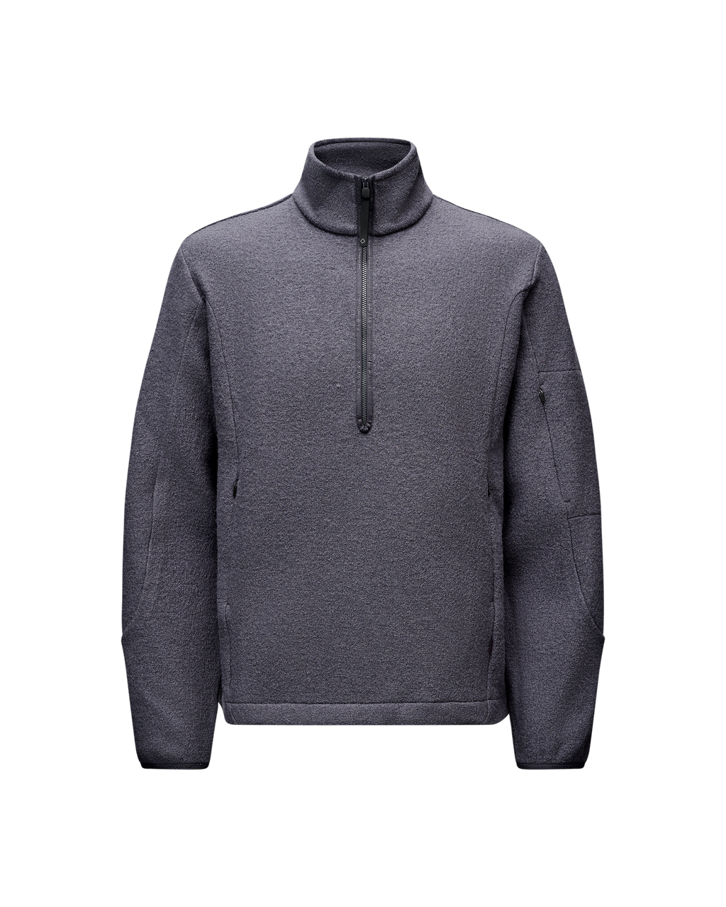 Off-Race Boiled Wool Half-Zip - Steel
