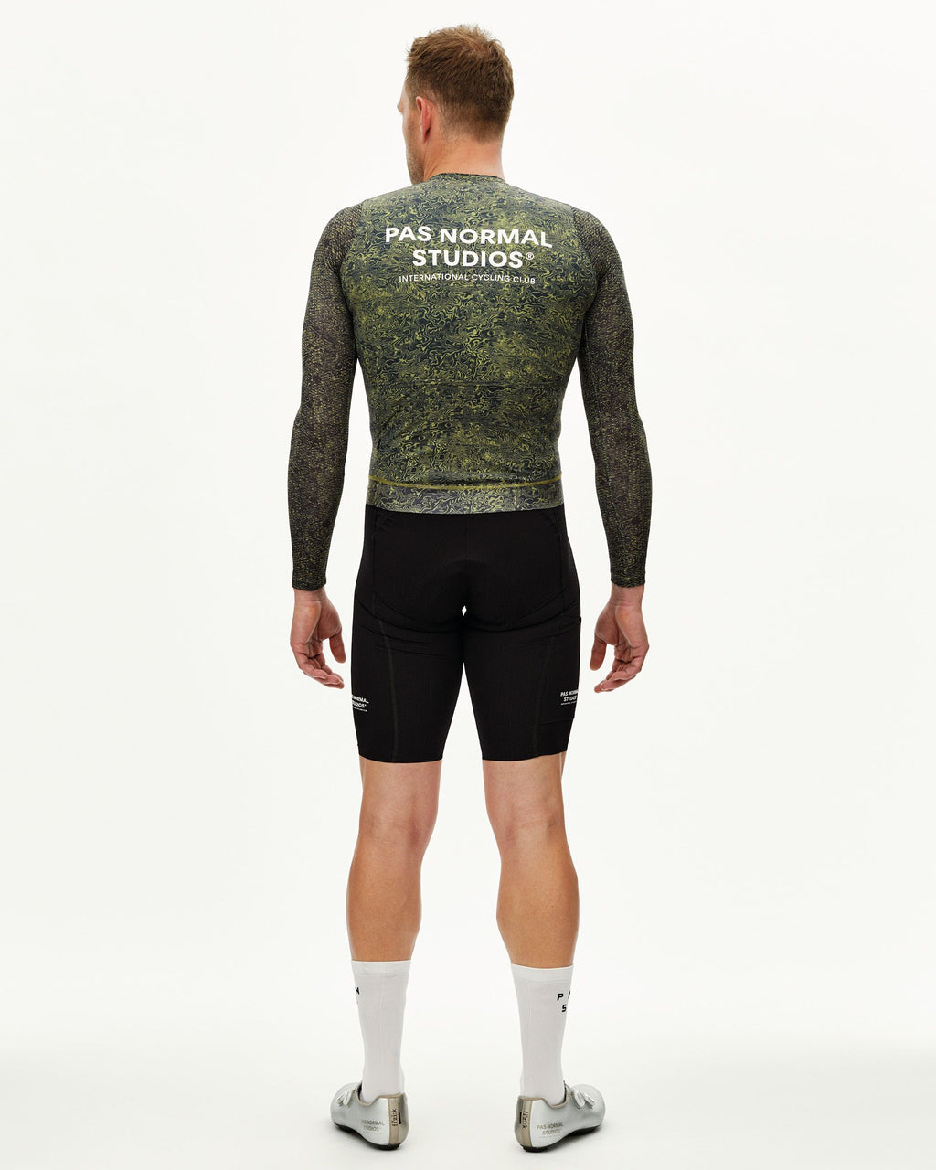 Essential Light Long Sleeve Jersey - AOP Grain Dark Lime
