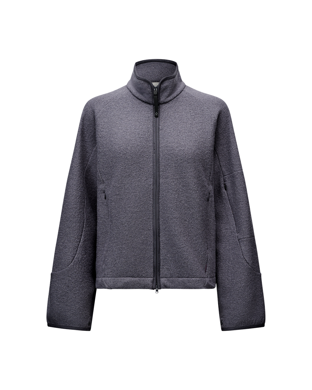 Womens Off-Race Boiled Wool Jacket - Steel