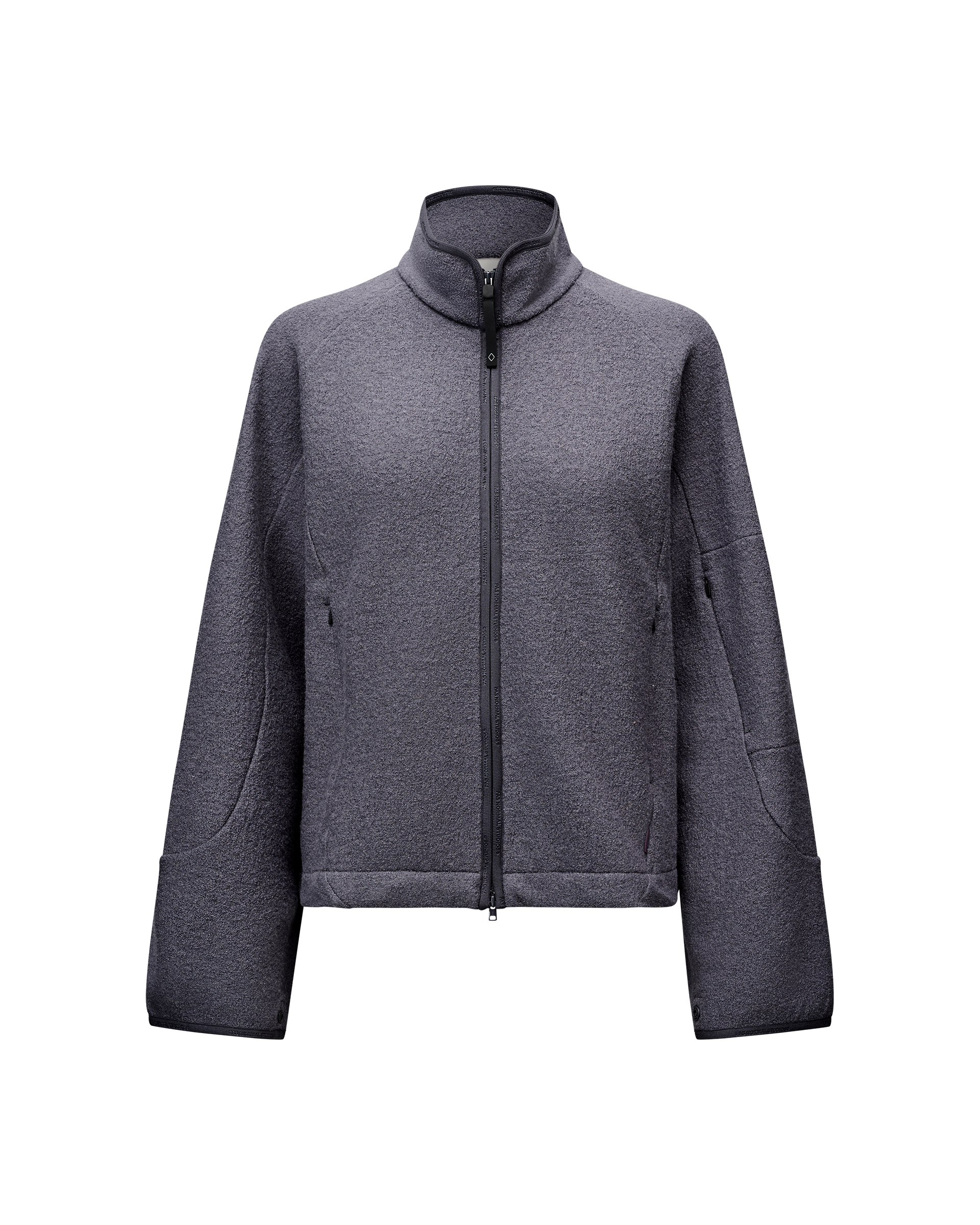Womens Off-Race Boiled Wool Jacket - Steel