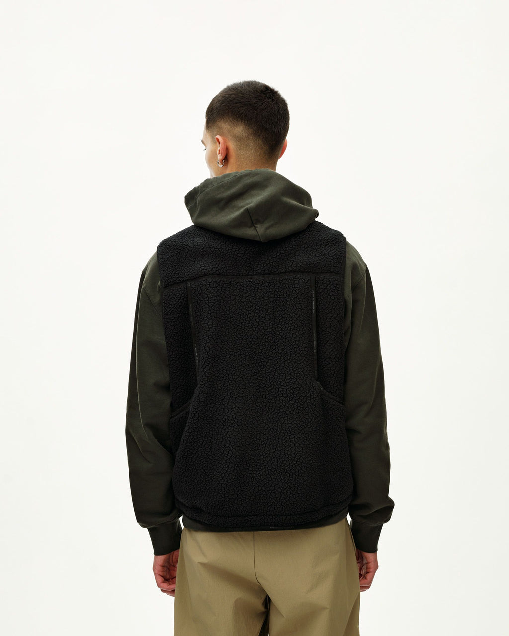 Off-Race Pile Fleece Vest - Black