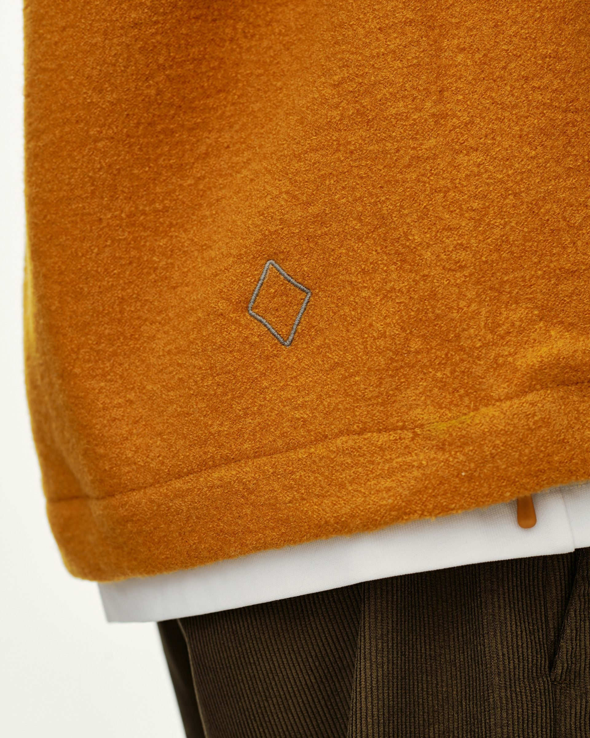 Off-Race Boiled Wool Half-Zip - Ochre