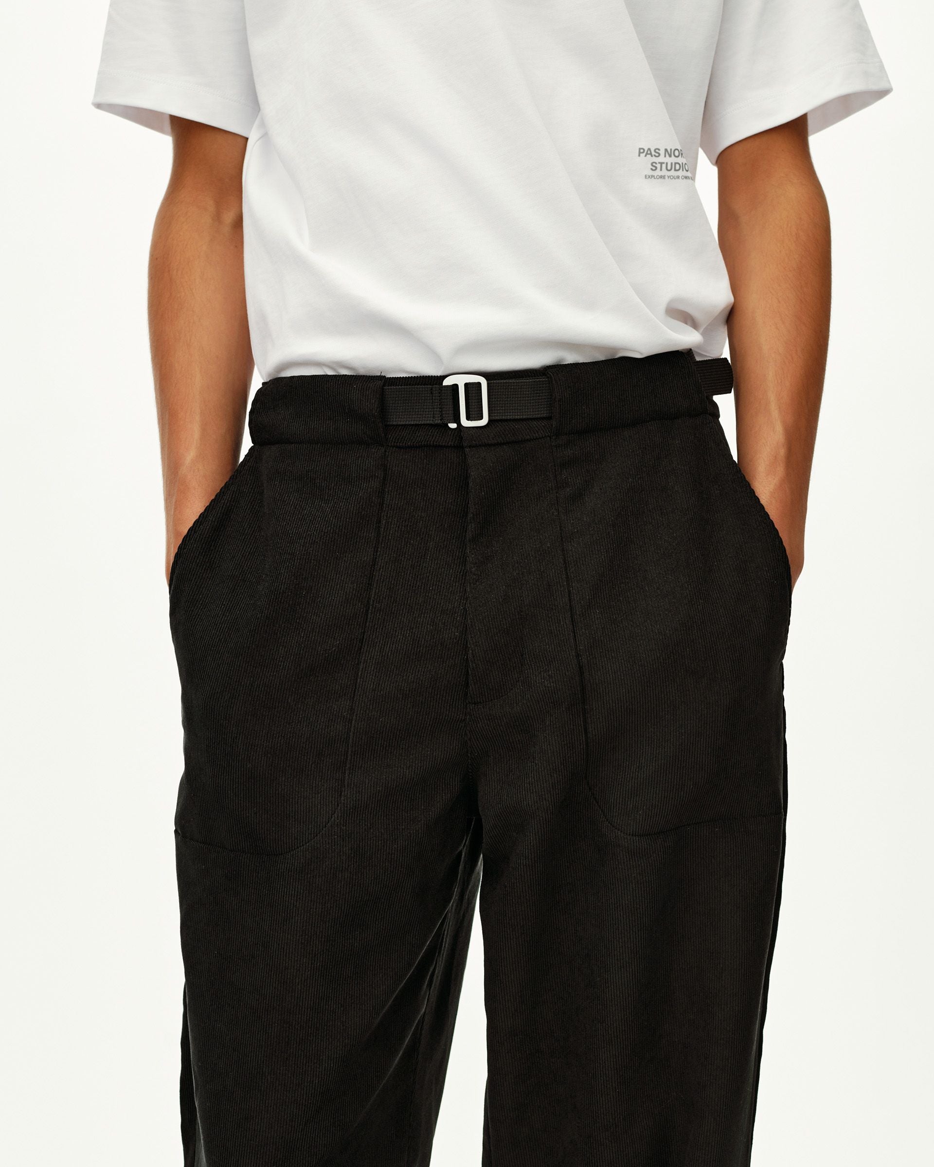 Off-Race Corduroy Pants - Black