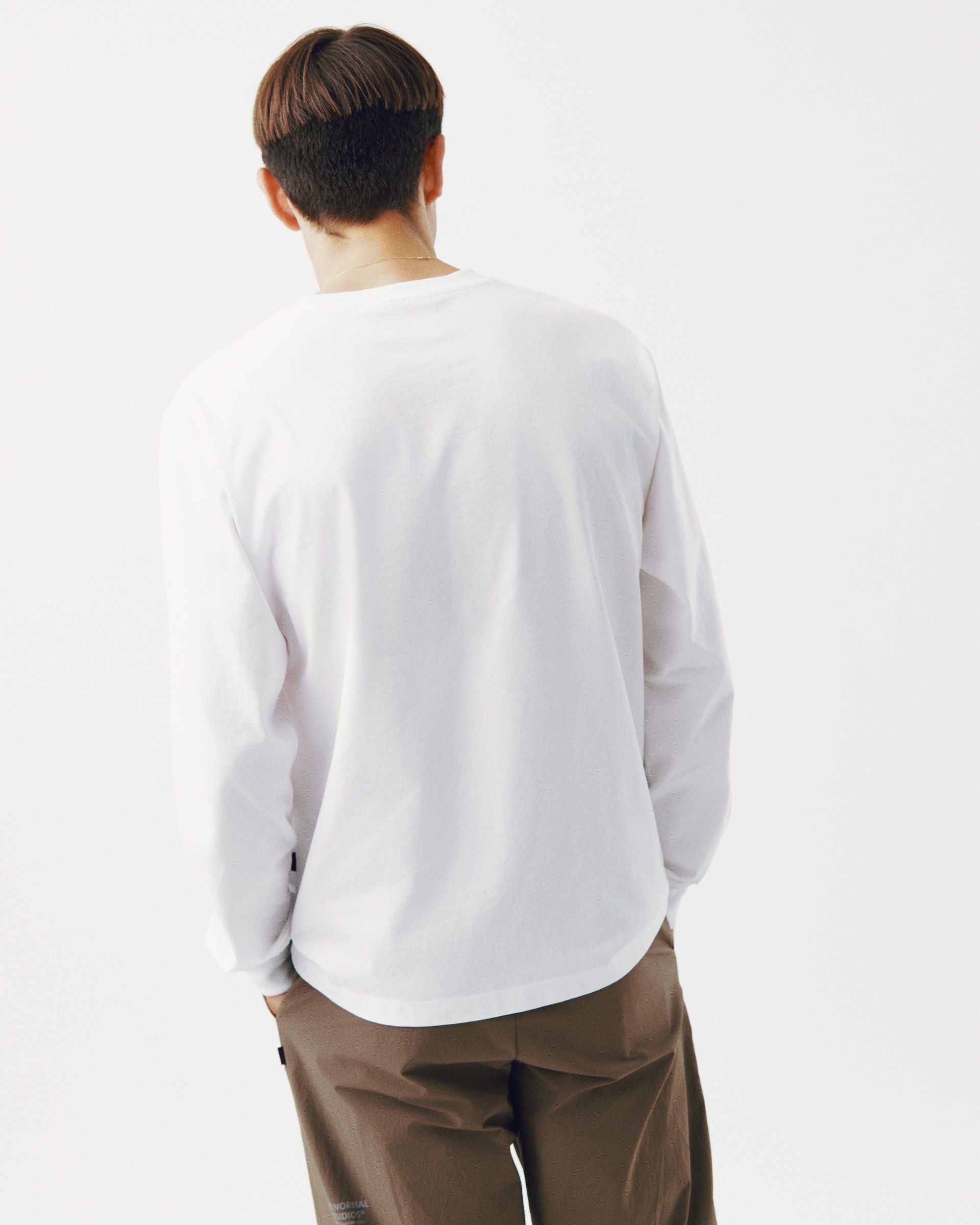 Off-Race Graphic Long Sleeve T-Shirt - White