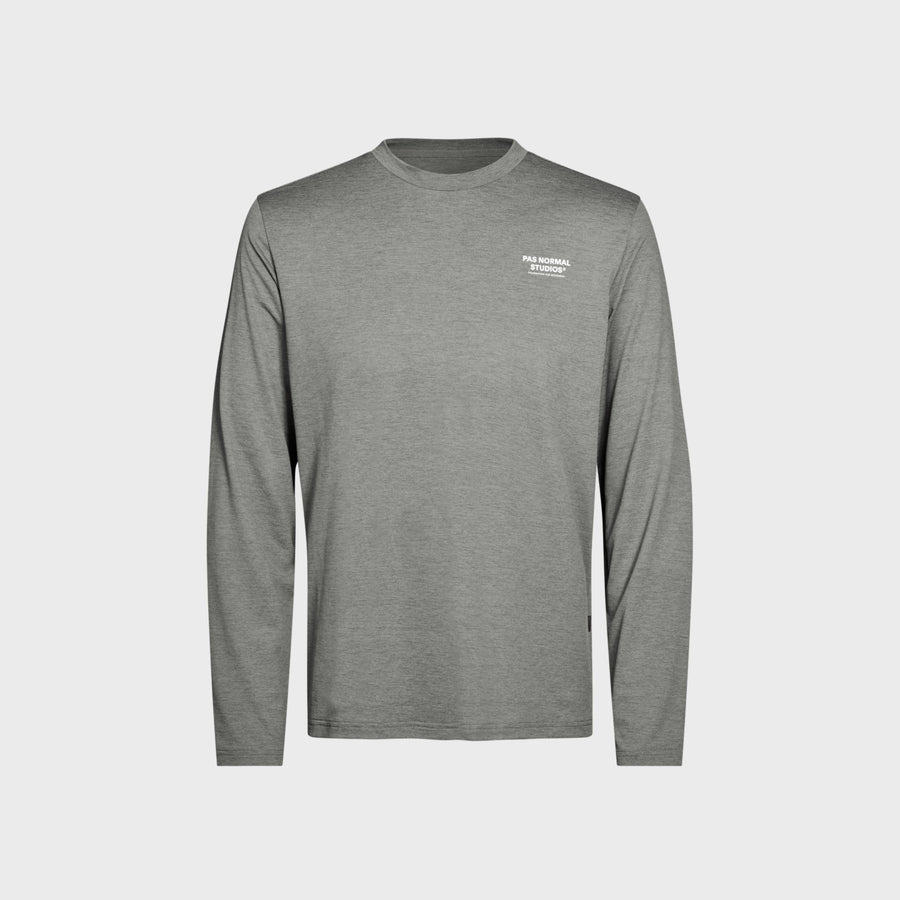 Pas Normal Studios Balance langærmet T-shirt ND til mænd - Medium Grey