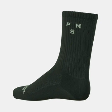 Pas Normal Studios Off-Race Ribbed Socks - Dark Olive