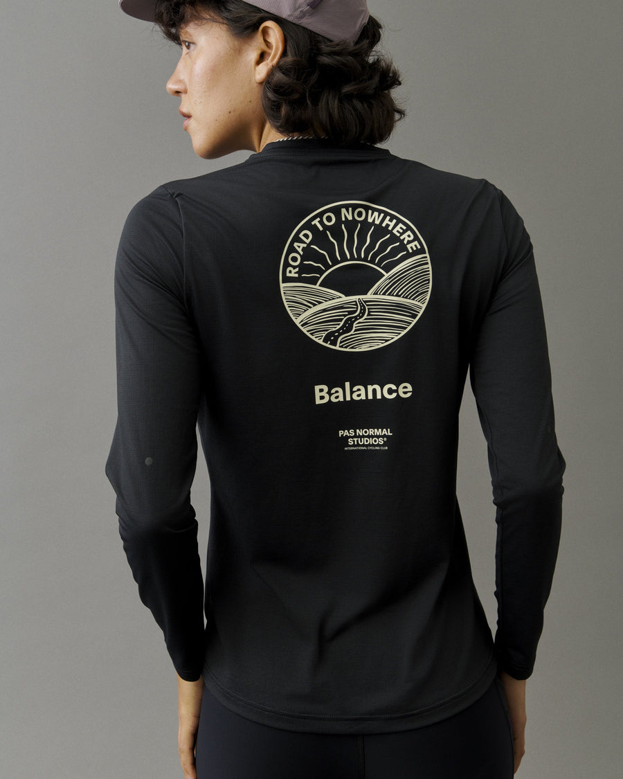Pas Normal Studios Womens Balance Long Sleeve T-shirt - Black