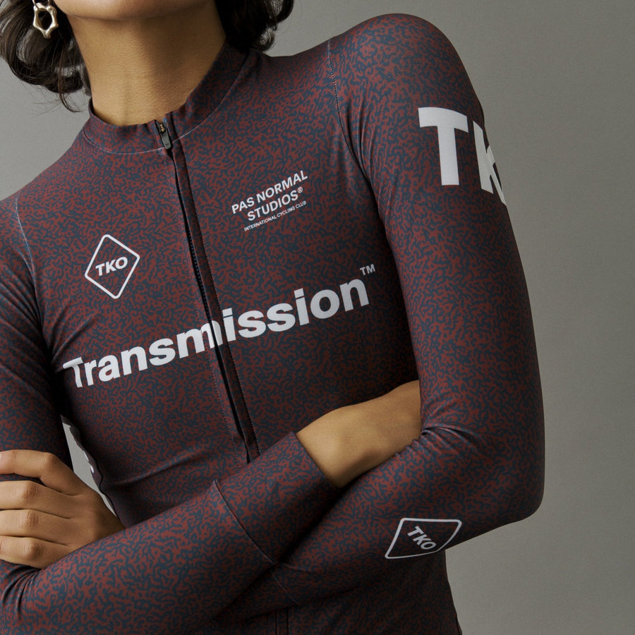 Women's T.K.O. Mechanism Long Sleeve Jersey - Mahogany Transmission