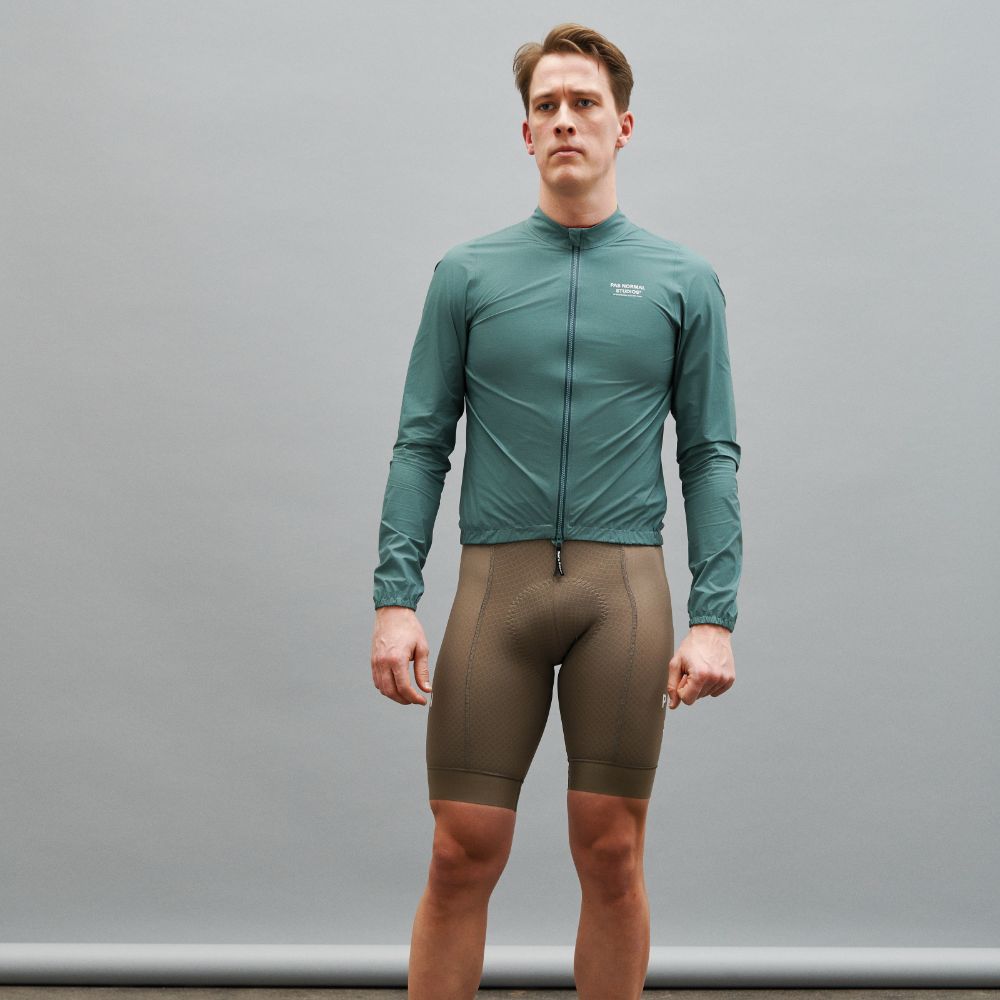 Pas Normal Studios Mechanism regnjakke til mænd - Dusty Teal