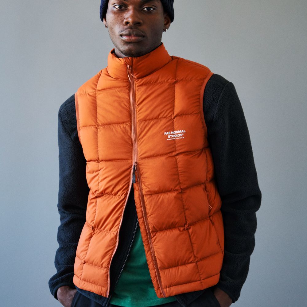 Pas Normal Studios Escapism Down Vest - Copper Orange – Cranks