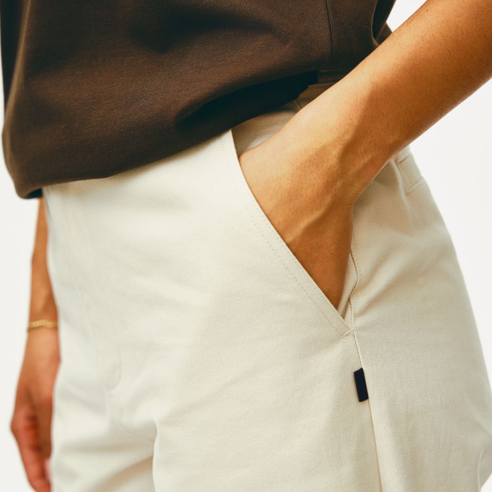 Pas Normal Studios Off Race Cotton Twill Shorts - Limestone