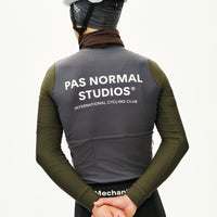 Pas Normal Studios Mechanism Langærmet trøje til mænd - Steel / Dark Olive 