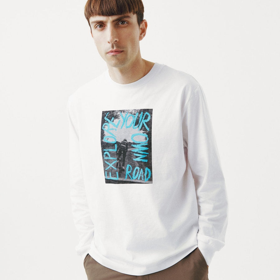 Pas Normal Studios Off Race Graphic Long Sleeve T-shirt - White