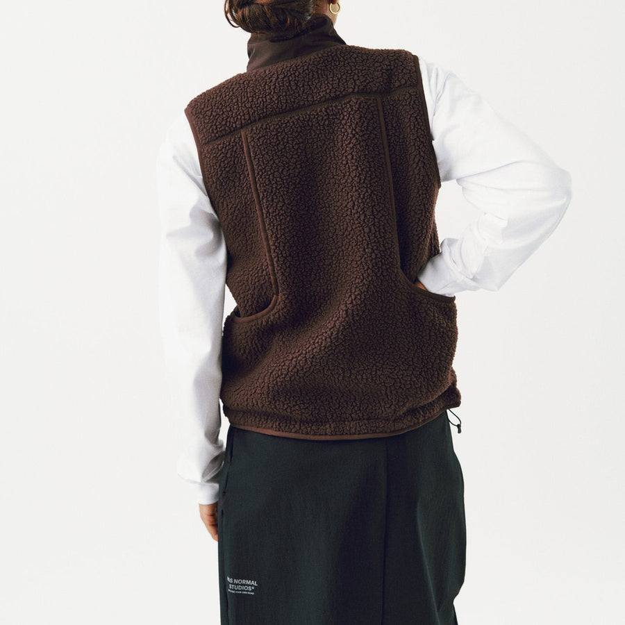 Pas Normal Studios Women's Off-Race Pile Fleecevest - Light Brown