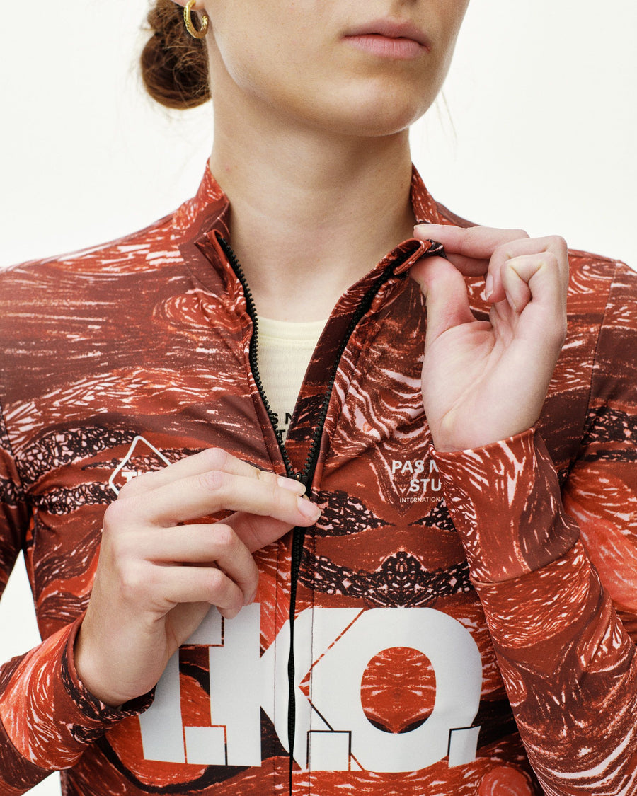 T.K.O. Women's Mechanism Long Sleeve Jersey - T.K.O. Red