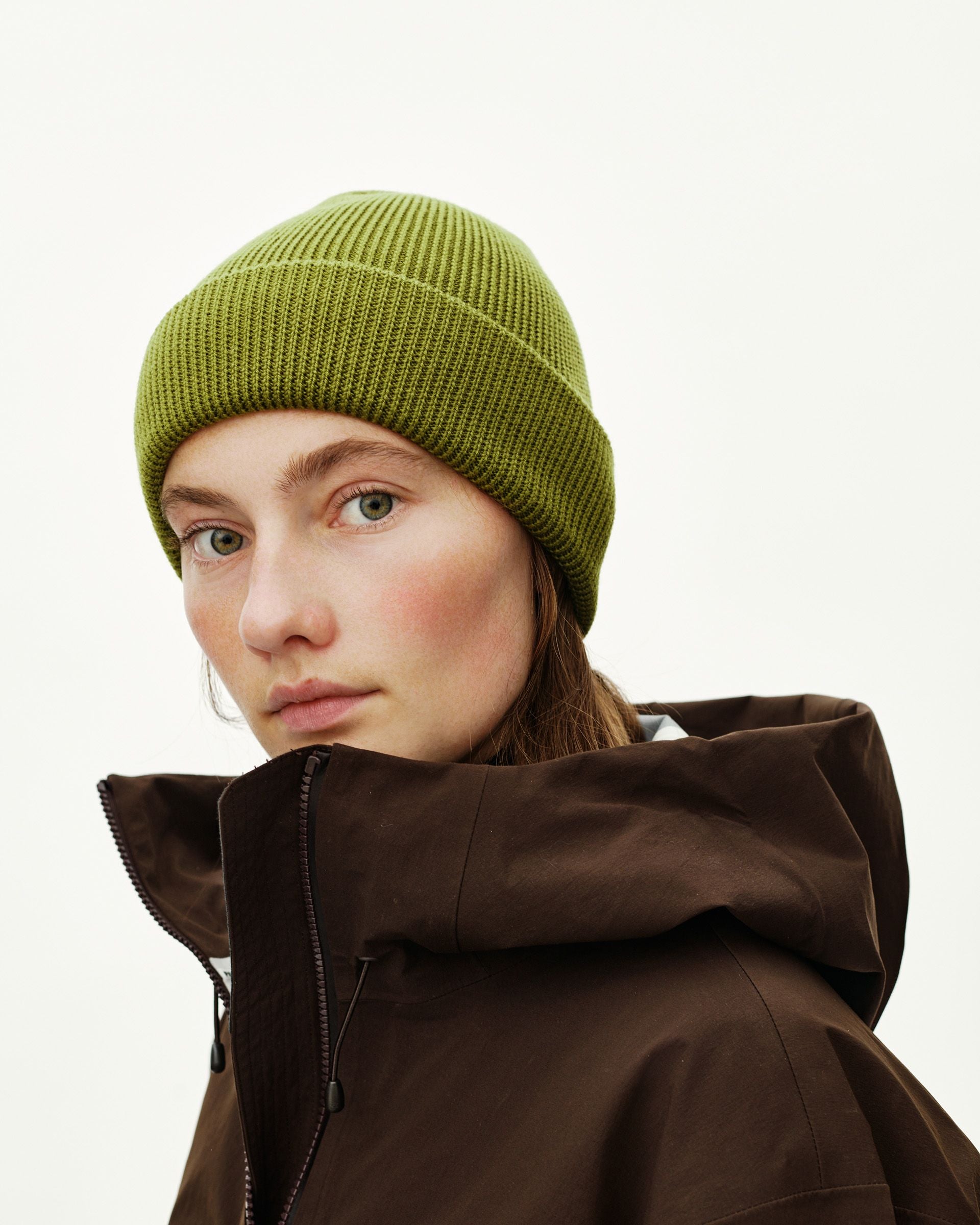 Off-Race Heavy Knit Beanie - Dark Lime