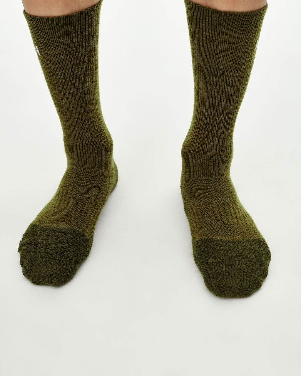 Deep Winter Wool Socks - Khaki Green