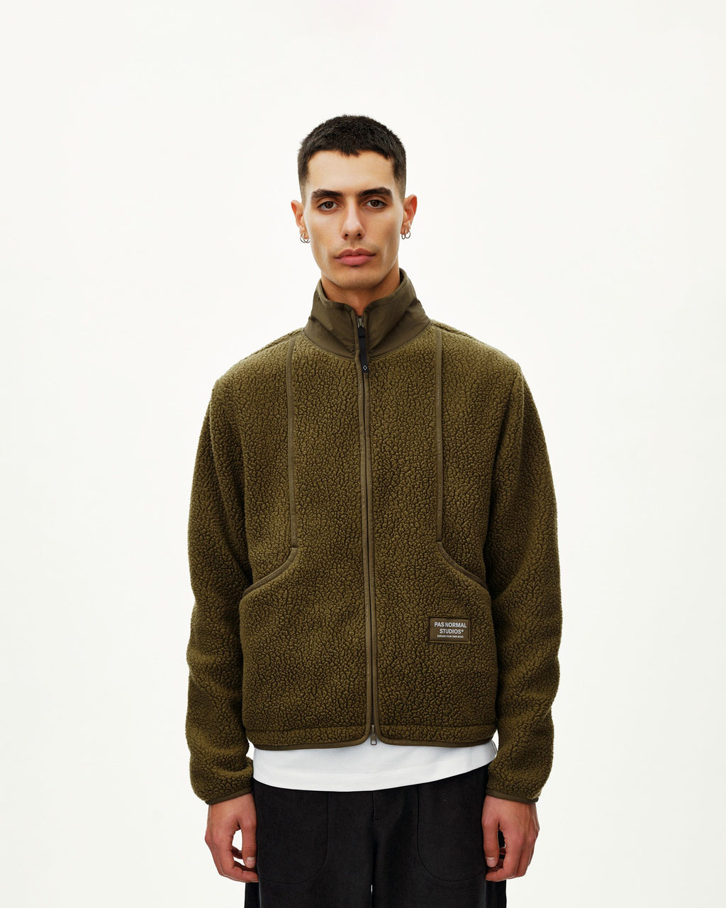 Off-Race Pile Fleece Jacket - Deep Olive