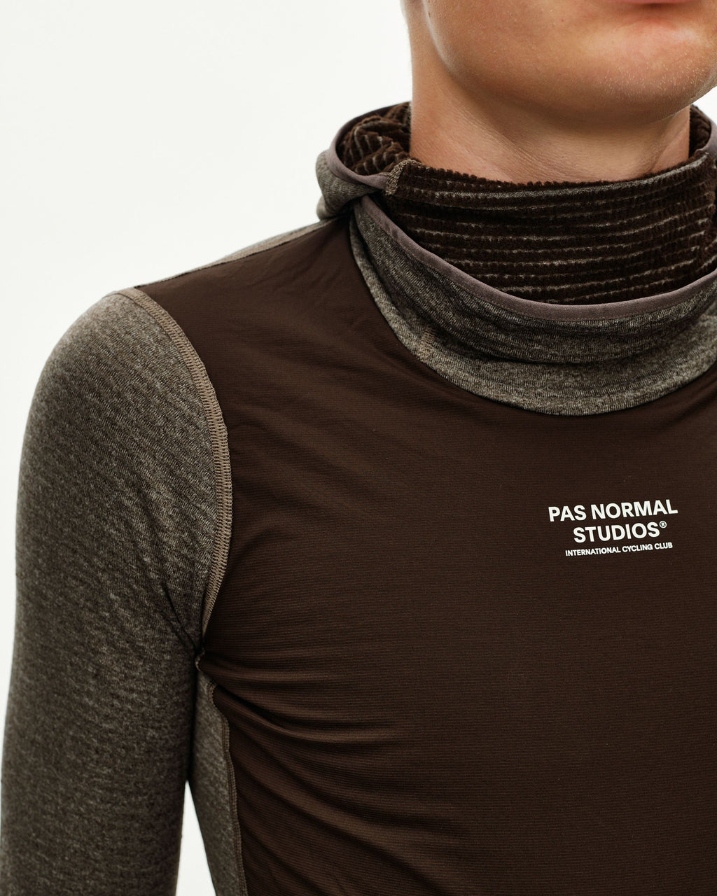 Thermal Hooded Windproof Baselayer - Dark Coffee