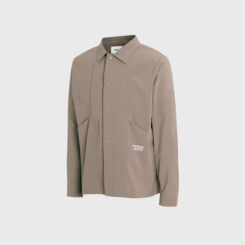 Pas Normal Studios Off Race Tech Overshirt - Ash Brown