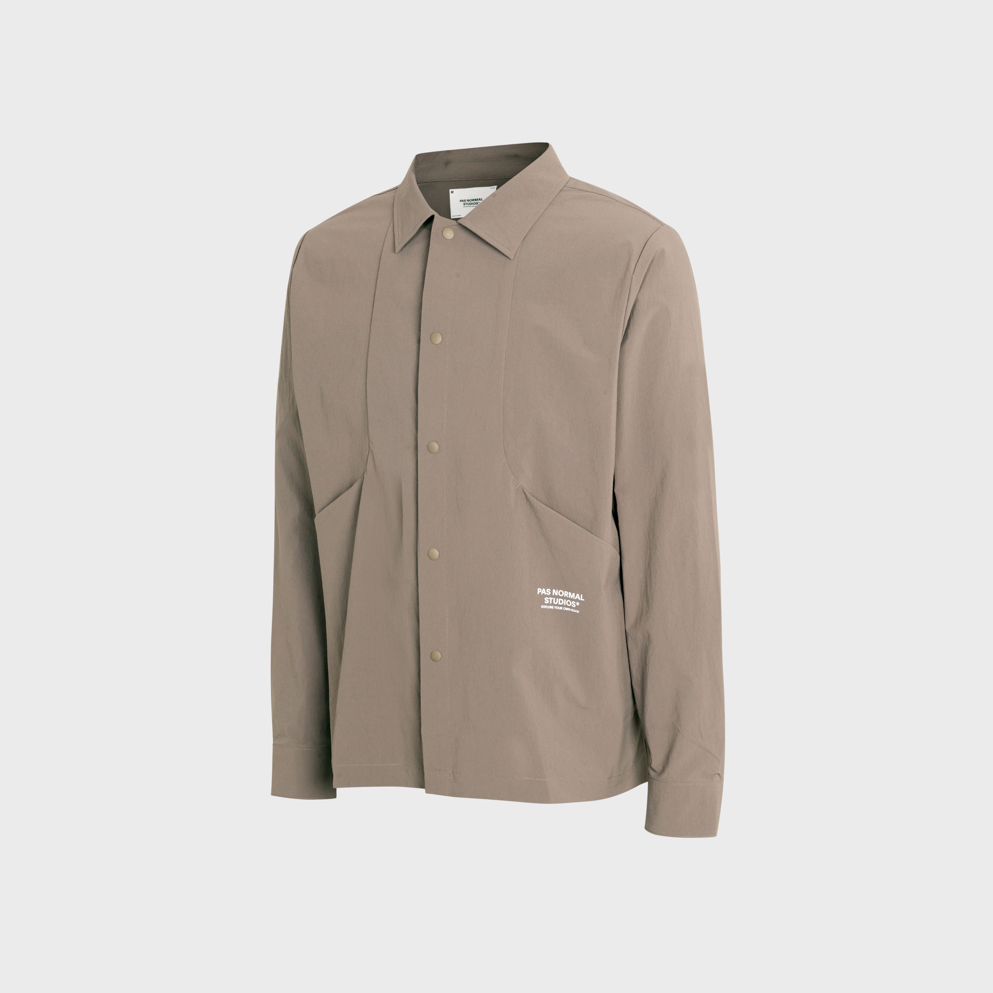 Pas Normal Studios Off Race Tech Overshirt - Ash Brown