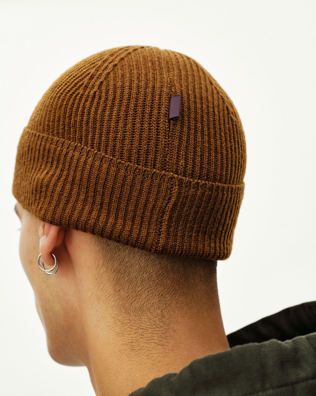 Off-Race Merino Knit Beanie - Wood