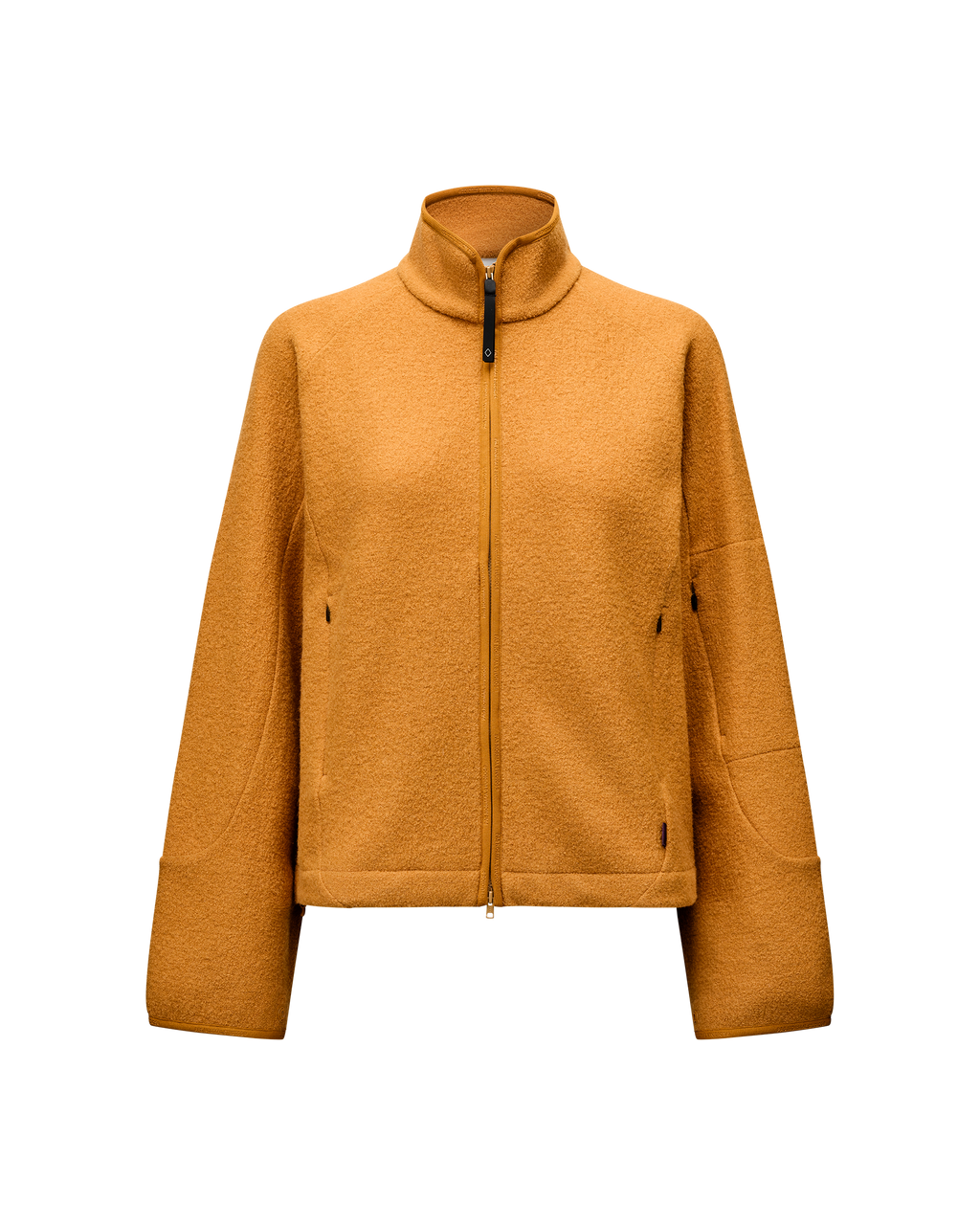 Womens Off-Race Boiled Wool Jacket - Ochre