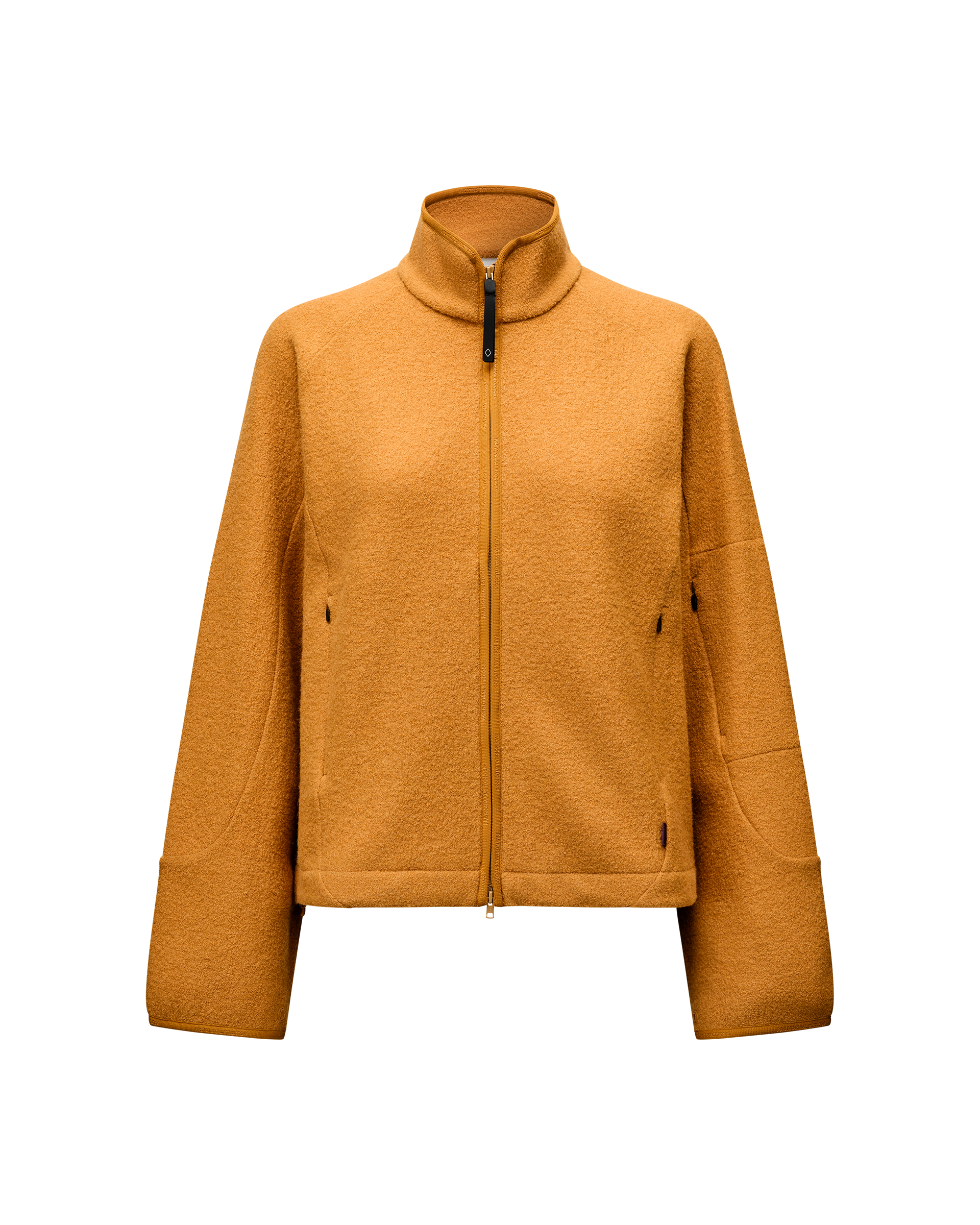 Womens Off-Race Boiled Wool Jacket - Ochre