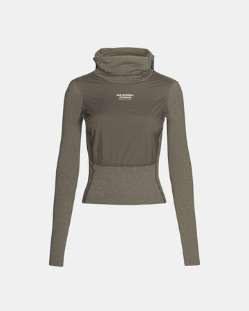 Pas Normal Studios - Womens Thermal Hooded Windproof Base Layer - Dark Stone