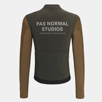 Pas Normal Studios Men's Mechanism Thermal Long Sleeve Jersey - Dark Olive / Army Brown