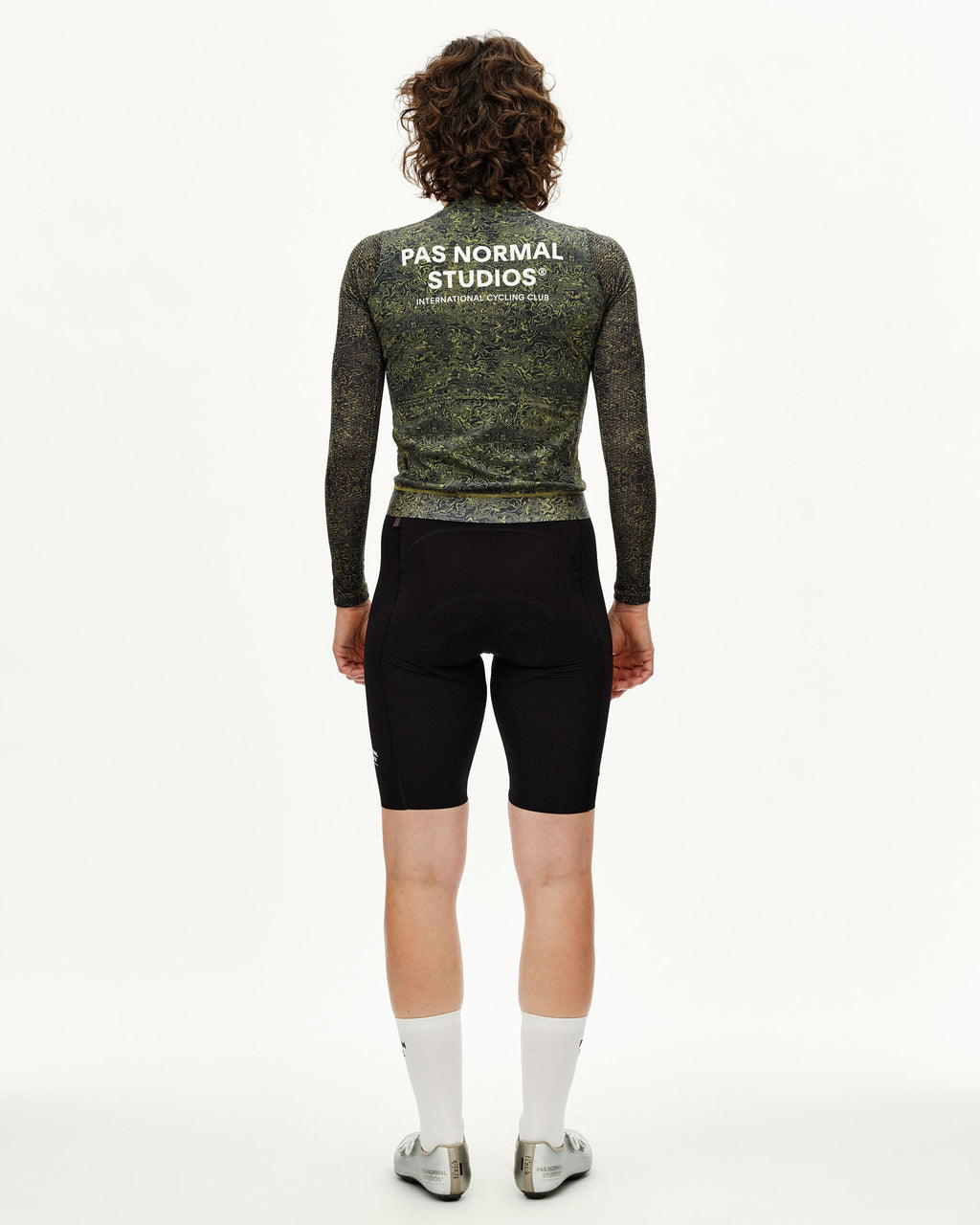 Women's Essential Light Long Sleeve Jersey - AOP Grain Dark Lime