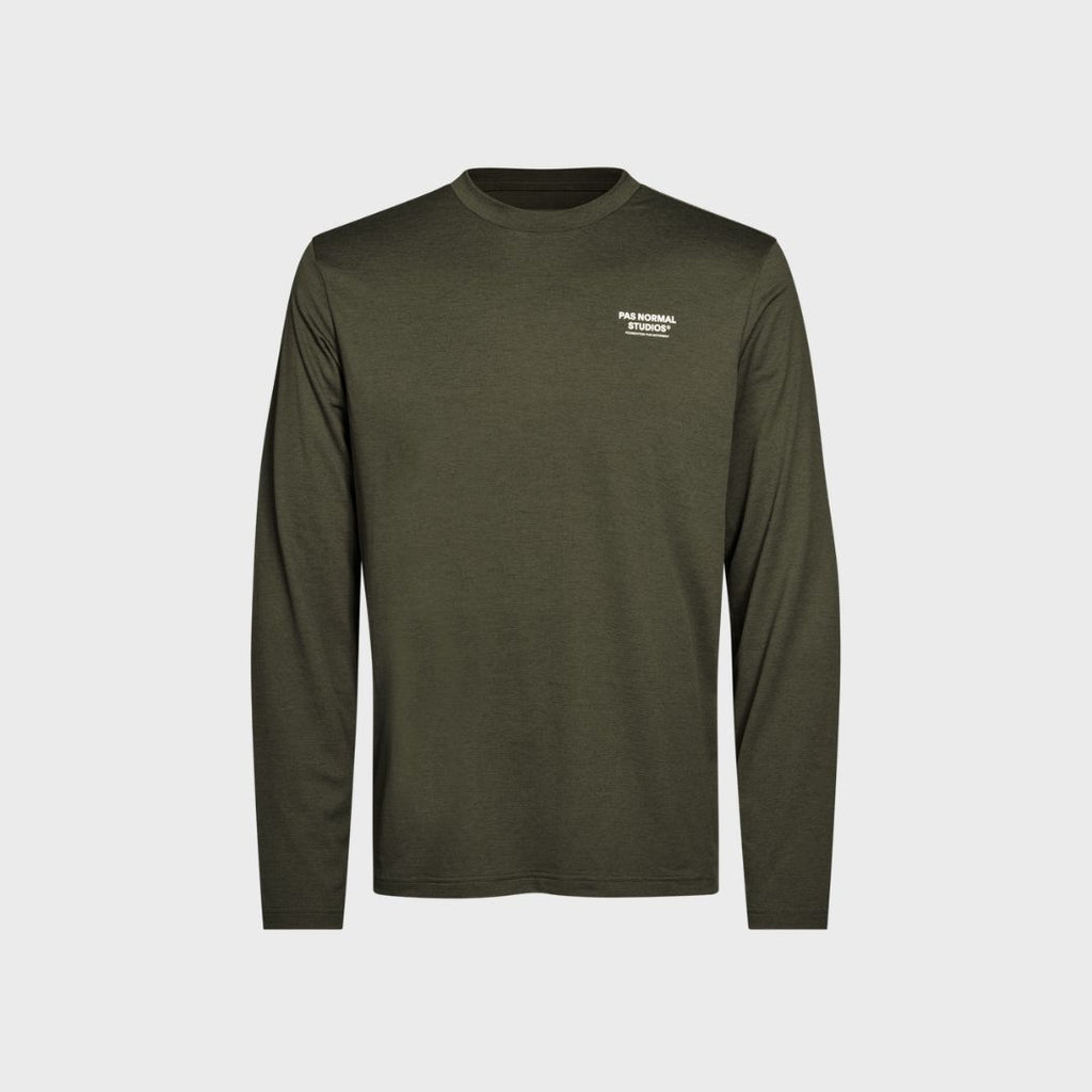 Pas Normal Studios Balance langærmet T-shirt ND til mænd - Dark Olive