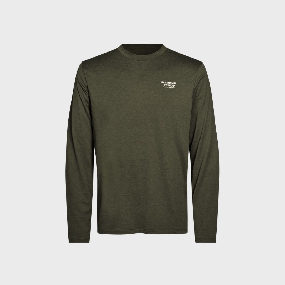 Pas Normal Studios Balance langærmet T-shirt ND til mænd - Dark Olive