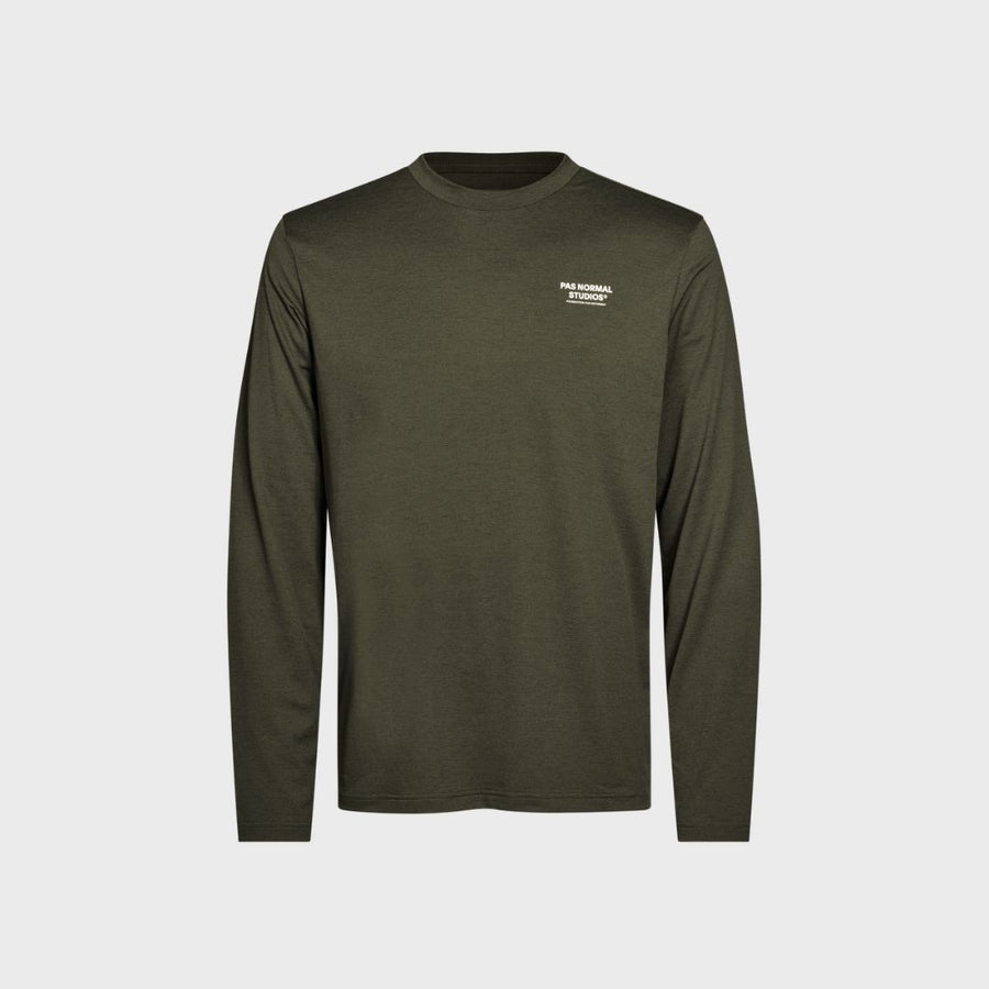 Pas Normal Studios Balance langærmet T-shirt ND til mænd - Dark Olive